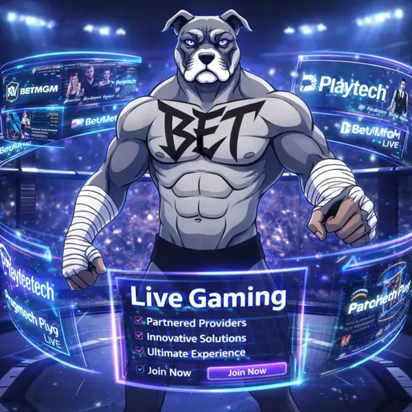 BET Dog dominates the championship ring at PitBet Live Gaming Providers live casino arena.